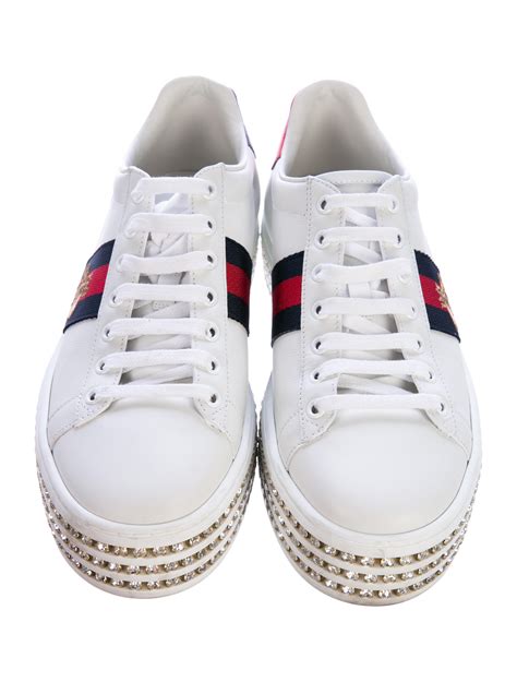 gucci crystal sneakers|Gucci jeweled sneakers price.